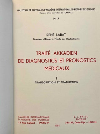 Trait&eacute; akkadien de diagnostics et pronostics m&eacute;dicaux. Texte et planches (complete set)[newline]M7344e-01.jpeg