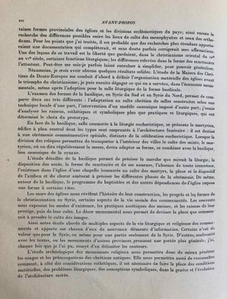 Sanctuaires chrétiens de Syrie. Essai sur la genèse, la forme et l'usage liturgique des édifices du culte chrétien, en Syrie, du IIIe siècle à la conquête musulmane.