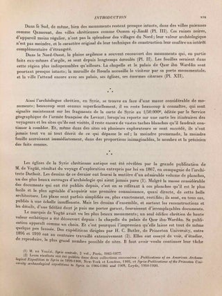 Sanctuaires chrétiens de Syrie. Essai sur la genèse, la forme et l'usage liturgique des édifices du culte chrétien, en Syrie, du IIIe siècle à la conquête musulmane.