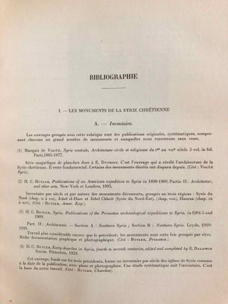 Sanctuaires chrétiens de Syrie. Essai sur la genèse, la forme et l'usage liturgique des édifices du culte chrétien, en Syrie, du IIIe siècle à la conquête musulmane.