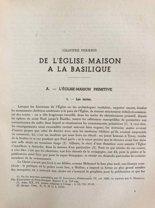 Sanctuaires chrétiens de Syrie. Essai sur la genèse, la forme et l'usage liturgique des édifices du culte chrétien, en Syrie, du IIIe siècle à la conquête musulmane.