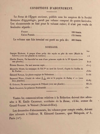 Revue de l'Egypte ancienne, Tome I. Fasc. 1-2 & Fasc. 3-4 (complete)[newline]M7346-12.jpg