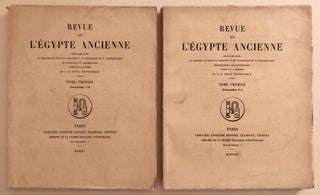 Item #M7346 Revue de l'Egypte ancienne, Tome I. Fasc. 1-2 & Fasc. 3-4 (complete). AAE - Journal -...[newline]M7346.jpg