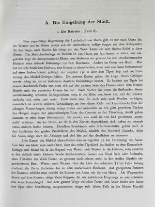 Hatra. Nach Aufnahmen von Mitgliedern der Assur-Expedition der Deutschen Orient-Gesellschaft. II. Teil: Einzelbeschreibung der Ruinen