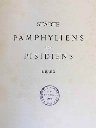 Die Städte Pamphyliens und Pisidiens. 2 volumes (complete set)[newline]M7352-05.jpg