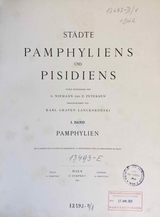 Die Städte Pamphyliens und Pisidiens. 2 volumes (complete set)[newline]M7352-07.jpg