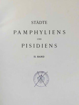 Die Städte Pamphyliens und Pisidiens. 2 volumes (complete set)[newline]M7352-39.jpg
