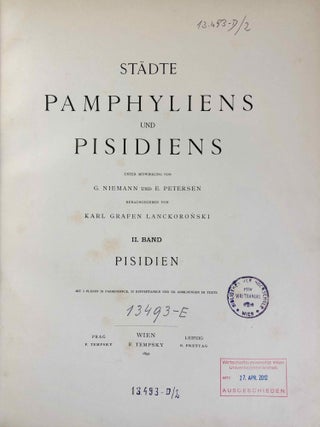 Die Städte Pamphyliens und Pisidiens. 2 volumes (complete set)[newline]M7352-40.jpg