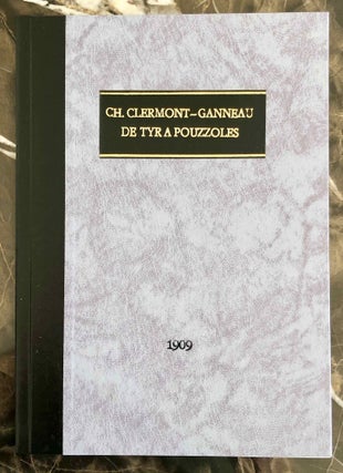 Item #M7362 De Tyr à Pouzzoles. CLERMONT-GANNEAU Charles