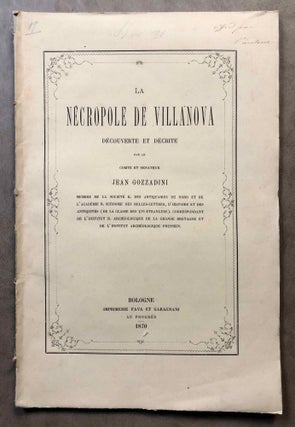 Item #M7367 La Nécropole de Villanova, découverte et décrite. GOZZADINI Jean[newline]M7367.jpg