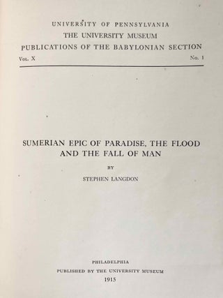 Sumerian epic of paradise. The flood and the fall of man.[newline]M7382-01.jpg