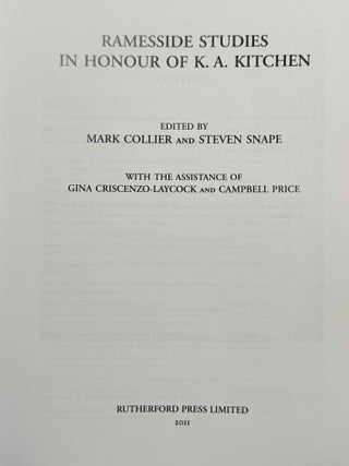 Ramesside Studies in Honour of K. A. Kitchen[newline]M7397c-02.jpeg