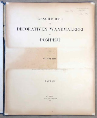 Geschichte der decorativen Wandmalerei in Pompeji. Textband und Tafelband (complete set)[newline]M7403-001.jpg