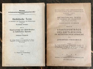 Item #M7415 Staatsverträge des Hatti-Reiches in hethitischer Sprache. 1. Teil: Die Verträge...