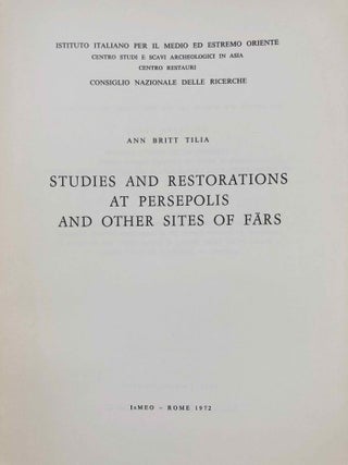 Studies and restorations at Persepolis and other sites of Fars[newline]M7418-01.jpg