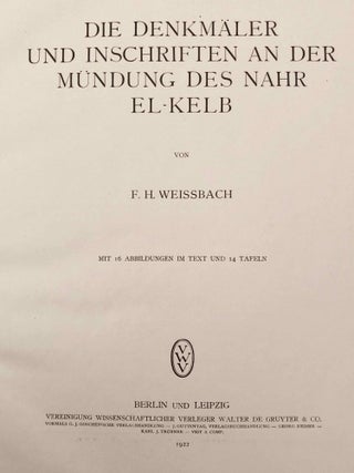 Die Denkmäler und Inschriften an der Mündung des Nahr El-Kelb[newline]M7430a-003.jpg