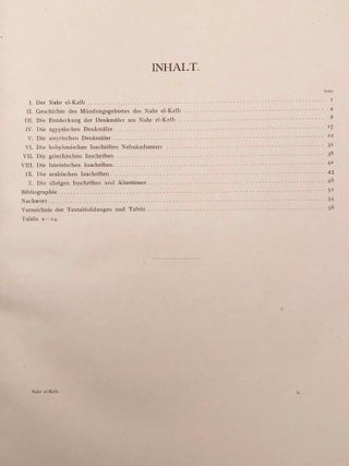 Die Denkmäler und Inschriften an der Mündung des Nahr El-Kelb