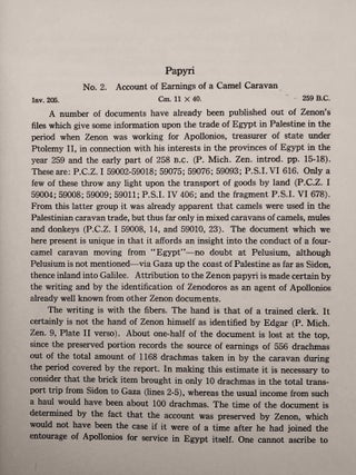 Zenon Papyri. Business Papers of the Third Century B.C. Dealing with Palestine and Egypt.[newline]M7431-07.jpg