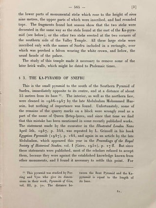 The Excavation of Snefru's monuments at Dahshur. Second preliminary report (1952).[newline]M7432b-04.jpeg