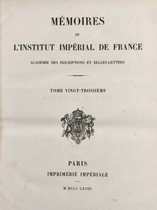Item #M7441 Mémoires de l'Institut Impérial de France - Académie des Inscriptions et...