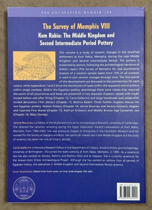 The Survey of Memphis VIII. Kom Rabia: The Middle Kingdom and Second Intermediate Period Pottery