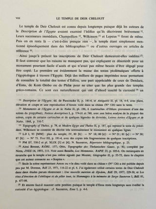 Le temple de Deir Chelouit. Volume I (1-55): Inscriptions du propyl&ocirc;ne et de la porte du temple. Volume II (56-89): Inscriptions du pronaos. Volume III (90-157): Inscriptions du naos. Volume IV: Etude architecturale (complete set)[newline]M7472f-04.jpeg