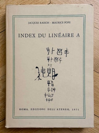 Item #M7475a Index du lin&eacute;aire A. RAISON Jacques - POPE Maurice[newline]M7475a-00.jpeg