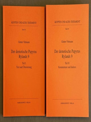 Item #M7489b Der demotische Papyrus Rylands 9. 2 volumes (complete set). VITTMANN G&uuml;nther[newline]M7489b-00.jpeg