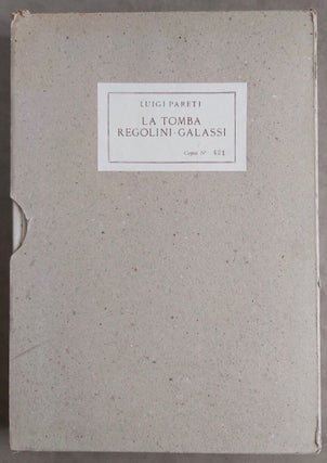 Item #M7504 La Tomba Regolini-Galassi del Museo Gregoriano Etrusco e la Civiltà dell'Italia...