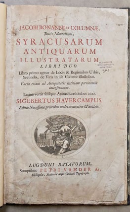 Item #M7510 Jacobi Bonanni Et Columnae, Ducis Montalbani, Syracusarum Antiquarum Illustratarum...[newline]M7510.jpeg