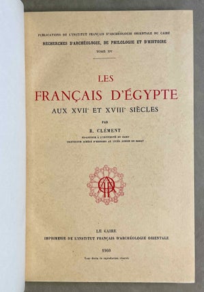 Les Français d'Égypte aux XVIIe et XVIIIe siècles