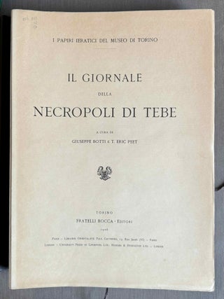 Il giornale della necropoli di Tebe. I papiri ieratici del Museo di Torino (complete in 3 parts)
