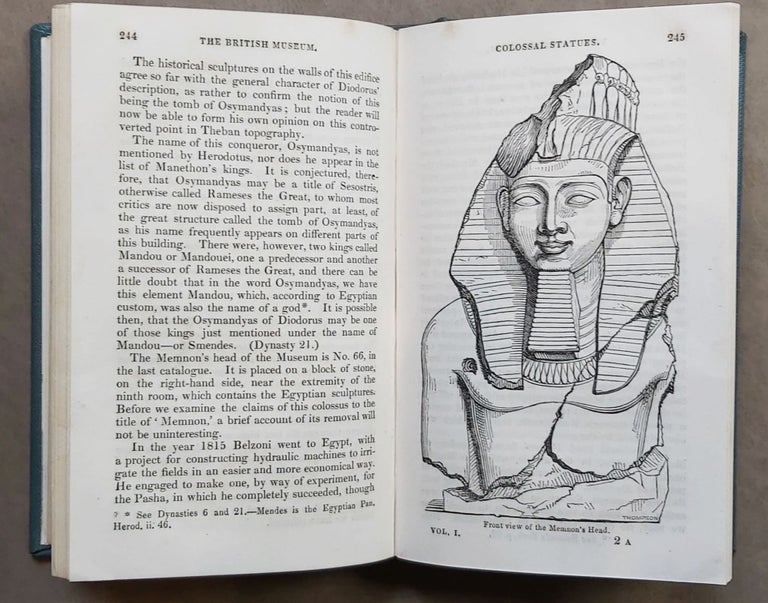 Item #M7536 The Egyptian antiquities in the British museum: monuments, obelisks, temples, sphinxes, sculpture, statues, paintings, pyramids, mummies, papyrus, and the Rosetta stone. LONG Georg.[newline]M7536.jpeg
