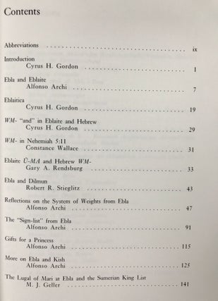 Eblaitica: Essays on the Ebla Archives and Eblaite Language. Volumes I, II, III & IV (complete set)[newline]M7549-04.jpeg