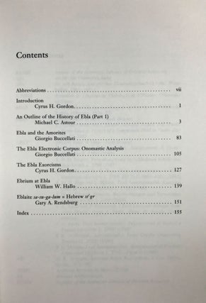 Eblaitica: Essays on the Ebla Archives and Eblaite Language. Volumes I, II, III & IV (complete set)[newline]M7549-17.jpeg