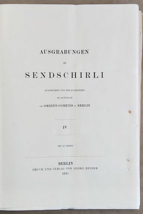 Ausgrabungen in Sendschirli. I: Einleitung und Inschriften. II: Ausgrabungsbericht und Architektur.[newline]M7565-21.jpeg