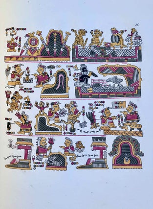 Antiquities of Mexico. Comprising fac-similes of ancient Mexican paintings and hieroglyphics, preserved in the royal libraries of Paris, Berlin and Dresden, in the Imperial library of Vienna, in the Vatican library; in the Borgian museum at Rome; in the library of the Institute at Bologna; and in the Bodleian library at Oxford. Together with the Monuments of New Spain, by M. Dupaix: with their respective scales of measurement and accompanying descriptions.[newline]M7573-1215.jpeg