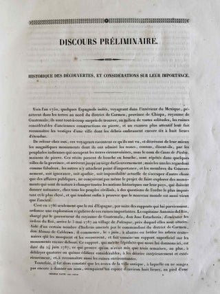 Antiquités mexicaines. Relation des trois expéditions du Colonel Dupaix, ordonnées en 1805, 1806 et 1807.