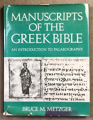 Item #M7585 Manuscripts of the Greek Bible. An Introduction to Palaeography. METZGER Bruce M[newline]M7585.jpeg