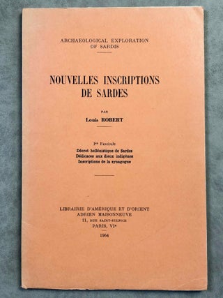 Item #M7589 Nouvelles inscriptions de Sardes. Premier fascicule: Décret hellénistique de...[newline]M7589.jpeg