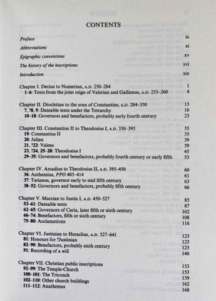 Aphrodisias in late antiquity. The late Roman and Byzantine inscriptions.