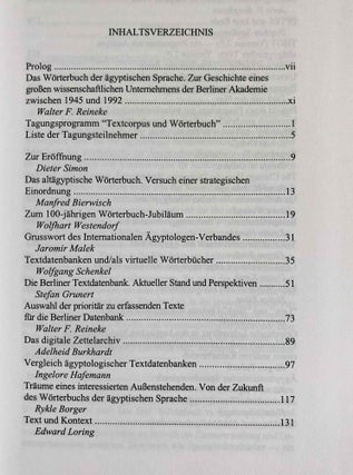 Textcorpus und Wörterbuch. Aspekte zur Ägyptischen Lexikographie.[newline]M7599-03.jpeg