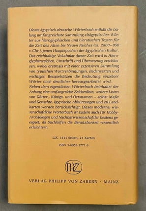 Die Sprache der Pharaonen. Grosses Handwörterbuch Deutsch-Ägyptisch & Ägyptisch-Deutsch. 2 volumes (complete set)
