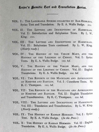 The Reports of the Magicians and Astrologers of Nineveh and Babylon in the British Museum. The original Texts, printed in Cuneiform Characters, edited with Translations, Notes, Vocabulary, Index, and an Introduction. Vol. 1: The cuneiform texts. Vol. 2: English translations, vocabulary (complete set)