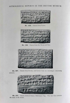The Reports of the Magicians and Astrologers of Nineveh and Babylon in the British Museum. The original Texts, printed in Cuneiform Characters, edited with Translations, Notes, Vocabulary, Index, and an Introduction. Vol. 1: The cuneiform texts. Vol. 2: English translations, vocabulary (complete set)
