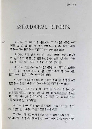 The Reports of the Magicians and Astrologers of Nineveh and Babylon in the British Museum. The original Texts, printed in Cuneiform Characters, edited with Translations, Notes, Vocabulary, Index, and an Introduction. Vol. 1: The cuneiform texts. Vol. 2: English translations, vocabulary (complete set)