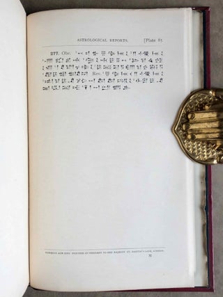 The Reports of the Magicians and Astrologers of Nineveh and Babylon in the British Museum. The original Texts, printed in Cuneiform Characters, edited with Translations, Notes, Vocabulary, Index, and an Introduction. Vol. 1: The cuneiform texts. Vol. 2: English translations, vocabulary (complete set)