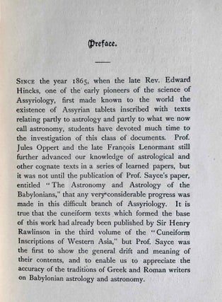 The Reports of the Magicians and Astrologers of Nineveh and Babylon in the British Museum. The original Texts, printed in Cuneiform Characters, edited with Translations, Notes, Vocabulary, Index, and an Introduction. Vol. 1: The cuneiform texts. Vol. 2: English translations, vocabulary (complete set)