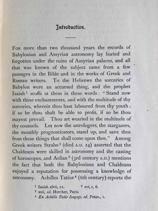 The Reports of the Magicians and Astrologers of Nineveh and Babylon in the British Museum. The original Texts, printed in Cuneiform Characters, edited with Translations, Notes, Vocabulary, Index, and an Introduction. Vol. 1: The cuneiform texts. Vol. 2: English translations, vocabulary (complete set)