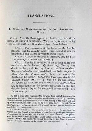 The Reports of the Magicians and Astrologers of Nineveh and Babylon in the British Museum. The original Texts, printed in Cuneiform Characters, edited with Translations, Notes, Vocabulary, Index, and an Introduction. Vol. 1: The cuneiform texts. Vol. 2: English translations, vocabulary (complete set)